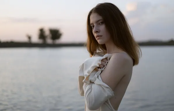 Wallpaper portrait, look, Sofia, blurred background, Elizaveta Zamaeva, photoshoot