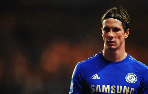 Picture England, Sport, Rain, Football, Club, Chelsea, Fernando Torres, Fernando Torres