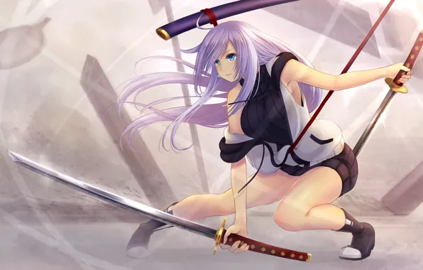Picture koko (koko3), sword, stand, girl