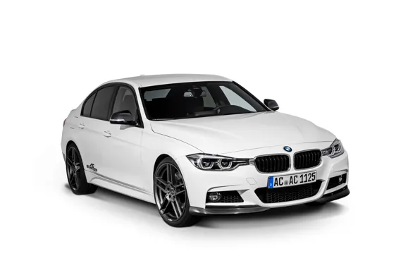 Picture BMW, BMW, white background, sedan, F30, AC Schnitzer, 3-Series