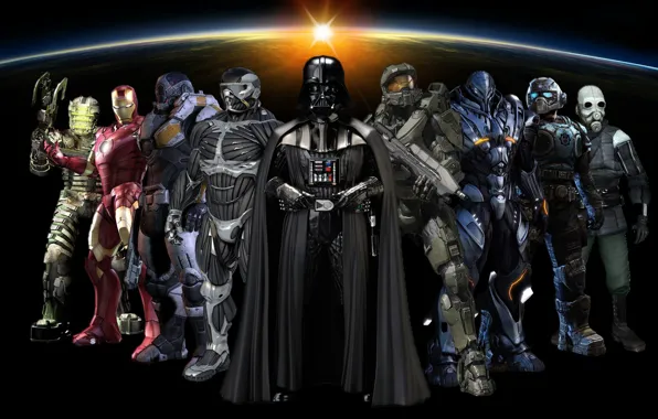 Picture Star Wars, Crysis, Darth Vader, Halo, Space, Half Life, Hunter, Dead Space