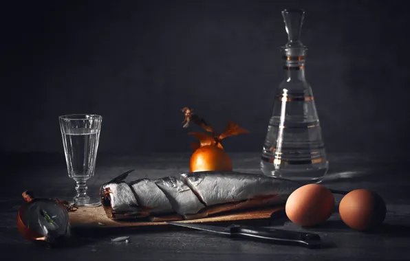 Eggs, fish, bow, stack, zakuson