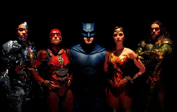 Fiction, black background, Wonder Woman, poster, Batman, Ben Affleck, comic, costumes