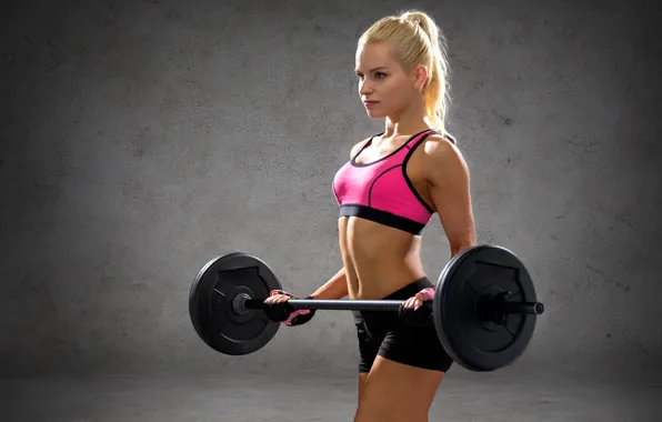 Blonde, workout, fitness