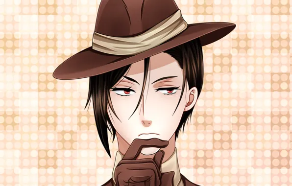 Hat, cowboy, sebastian, Kuroshitsuji, Sebastian Michaelis, Dark Butler, by namisiaa