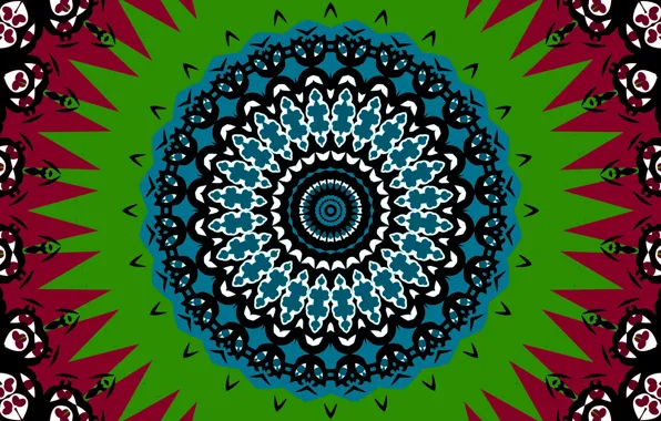 Pattern, color, outlet, bright, kaleidoscope