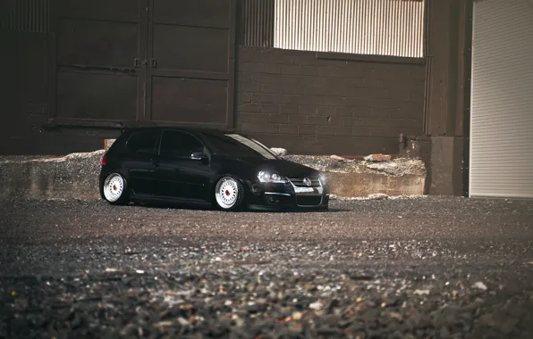 Picture black, tuning, volkswagen, black, Golf, golf, Volkswagen, MK5