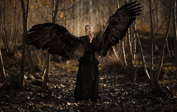 Girl, wings, angel