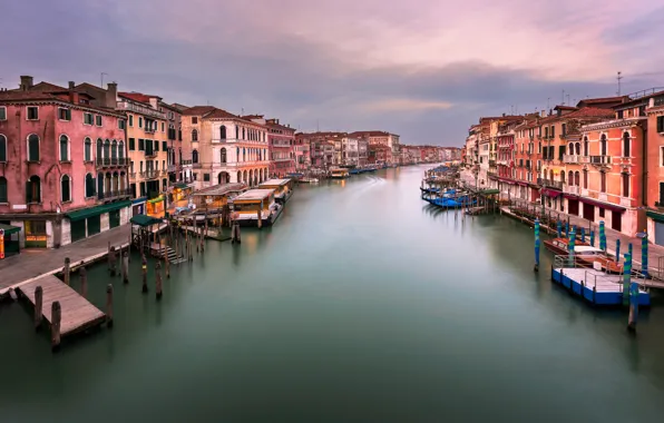 Picture Italy, Venice, channel, Italy, sunset, Venice, Panorama, channel