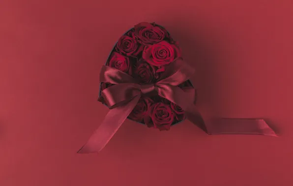 Flowers, roses, heart, Box