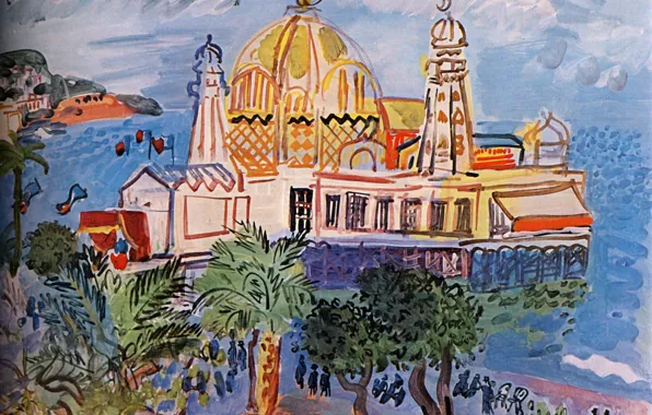 New York, 1929, Huile sur Toile, Raoul Dufy, CollectionPeter A. RБbel, The casino of Nice, …