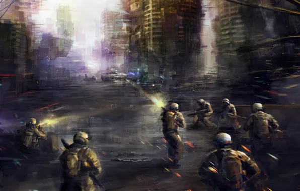 War, art, soldiers, cloudminedesign, DVG cover concept, oboitut.com