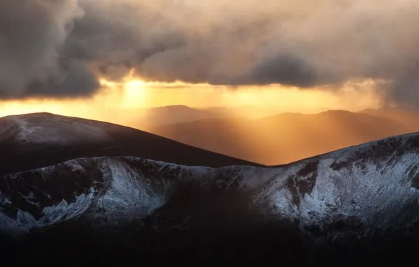 The sky, mountains, nature