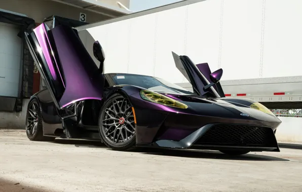 Ford, Ford GT, Purple, Open Doors