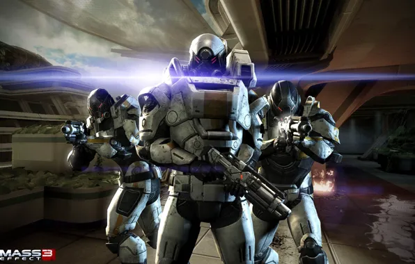 Picture weapons, the game, war, game, costumes, mass effect 3, Cerberus