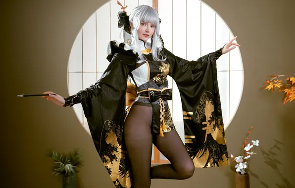 Picture model, women, cosplay, standing, moles, parted lips, women indoors, video game girls
