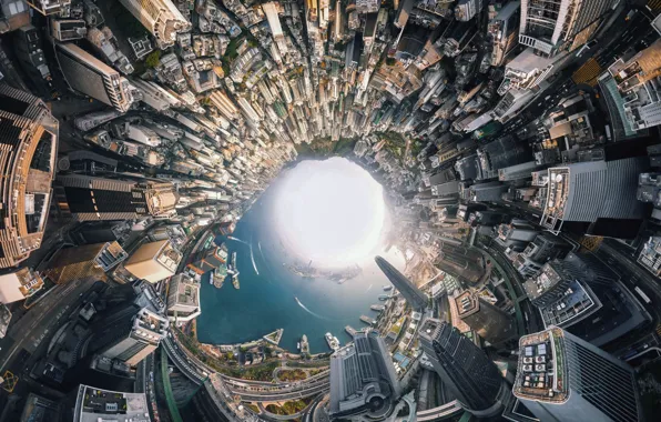 Picture light, the city, Hong Kong, China, Hong Kong
