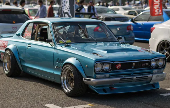 Auto, Blue, Machine, Nissan, Nissan, Car, 2000, Skyline