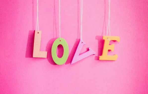 Picture love, background, pink, love, pink, romantic, letters