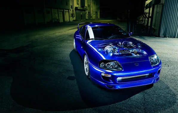 Car, engine, blue, toyota supra