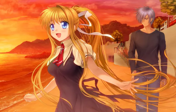 Girl, anime, guy, kamio misuzu