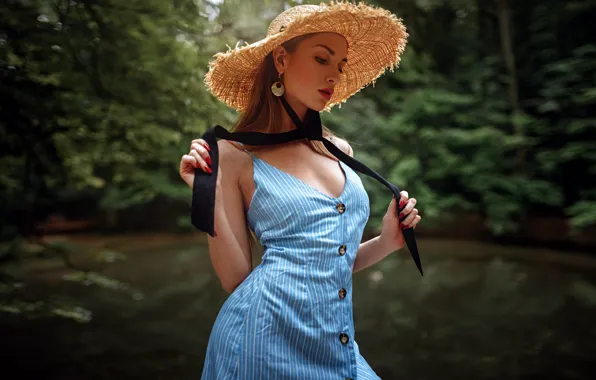 Girl, hat, dress, sundress, George Chernyadev, Georgy Chernyadyev, Fia Meos