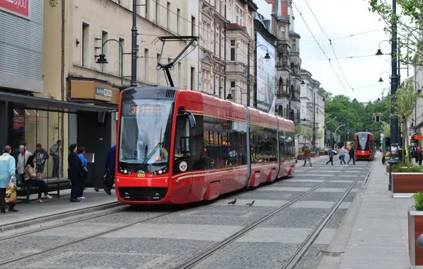 The city, Tram, The way, Stop, Transport