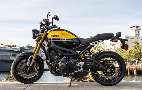 Motorcycle, is, Yamaha, moto, wheel, Yamaha XSR900, city bike