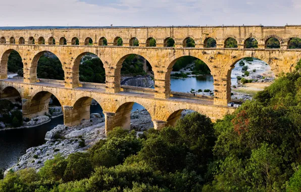 Picture bridge, river, arch, viaduct