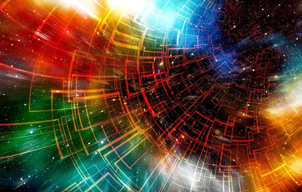 Space, network, bright