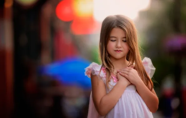 Picture portrait, girl, bokeh