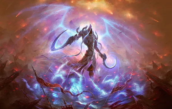 Picture art, soul, Diablo 3, hammer, Reaper, Reaper of Souls, Malthael