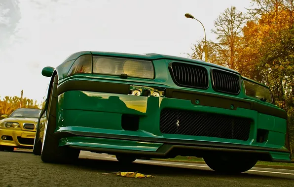 Road, the sky, BMW, coupe, BMW, the asvaltu, e 46coupe, e 36