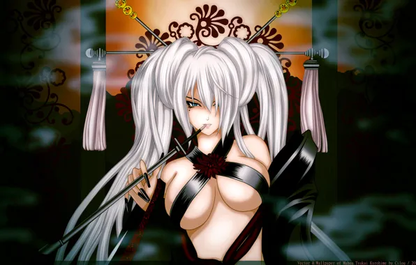 Chest, girl, tube, mahou tsukai kurohime