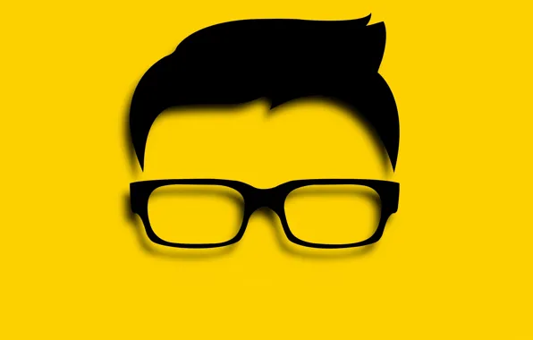 Picture glasses, hair, face, abstraction