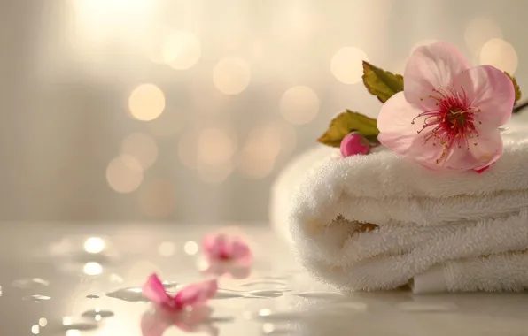Flowers, towels, AI art, neural network