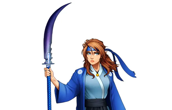 Look, girl, weapons, blade, art, spear, Jari