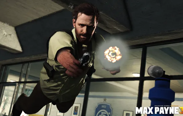 Flight, guns, shooting, game, Max Payne 3, Bullet Time, Max Payne