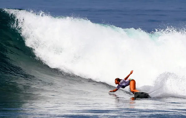 Picture girl, wave, surfing, Board, surfing