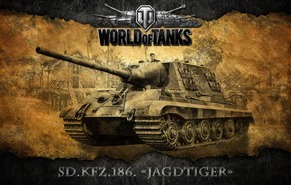 Picture World of tanks, WoT, world of tanks, tank fighter, Hunting tiger, PT-ACS, German, Jagdtiger