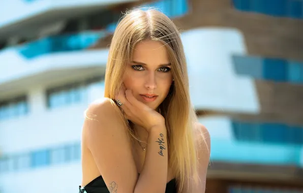 Look, model, hair, blonde