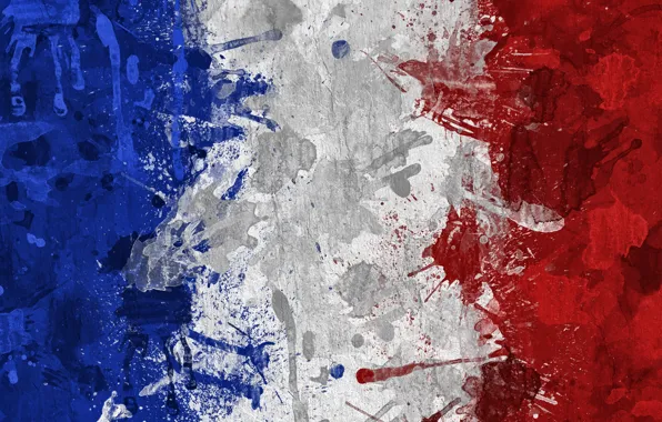 Picture paint, France, flag, France