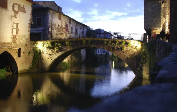Bridge, France, River, Saint Jean Pied de Port