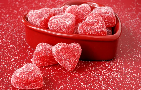 Picture Sugar, Red, Hearts