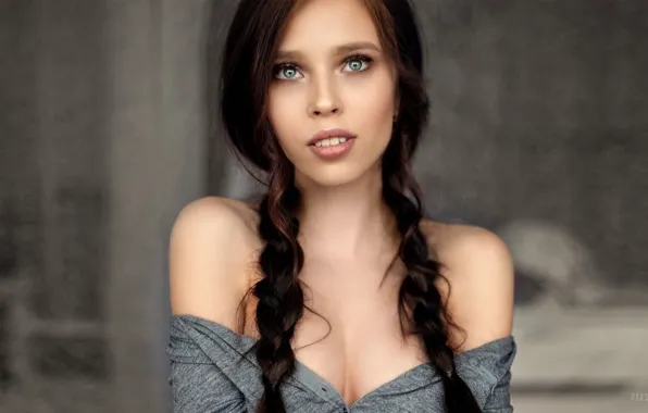 Girl, Photo, Look, Model, Lips, Girl, Hair, Braids