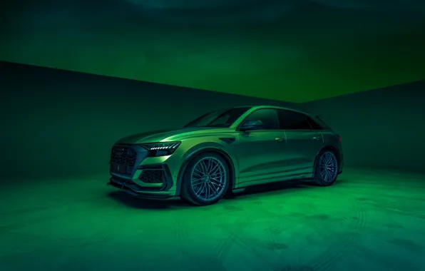 Audi, green, side, tuning Studio, ABBOT, kit, Crossover, RSQ8-R
