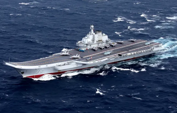 Sea, Wave, Fighter, The carrier, THE CHINESE NAVY, Shenyang J-15, Liaoning (16)