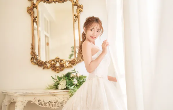 Look, style, dress, Asian, the bride