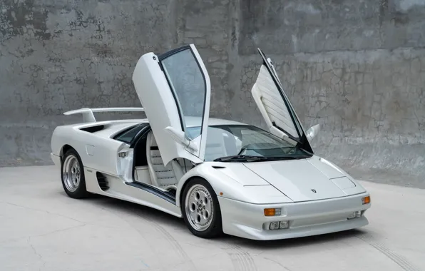 Wallpaper White, Lamborghini, Diablo, Lamborghini, Lambo Doors 