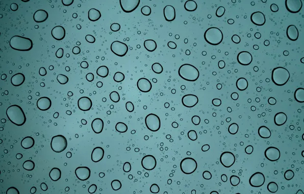 Picture glass, water, drops, macro